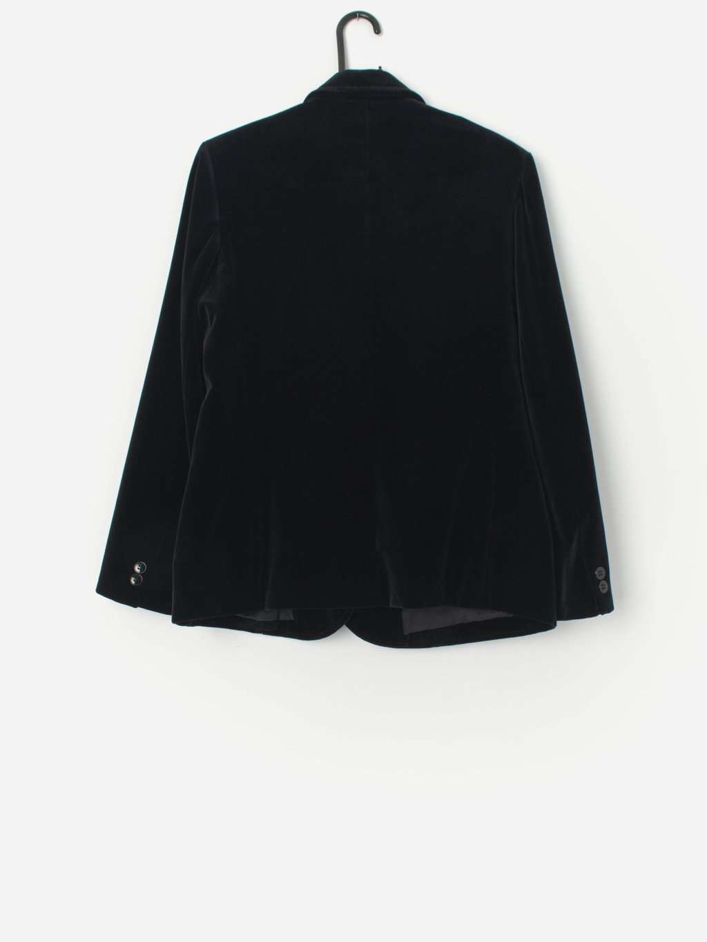 Vintage St Michael velvet jacket in black, 1980s - Medium - Image 3