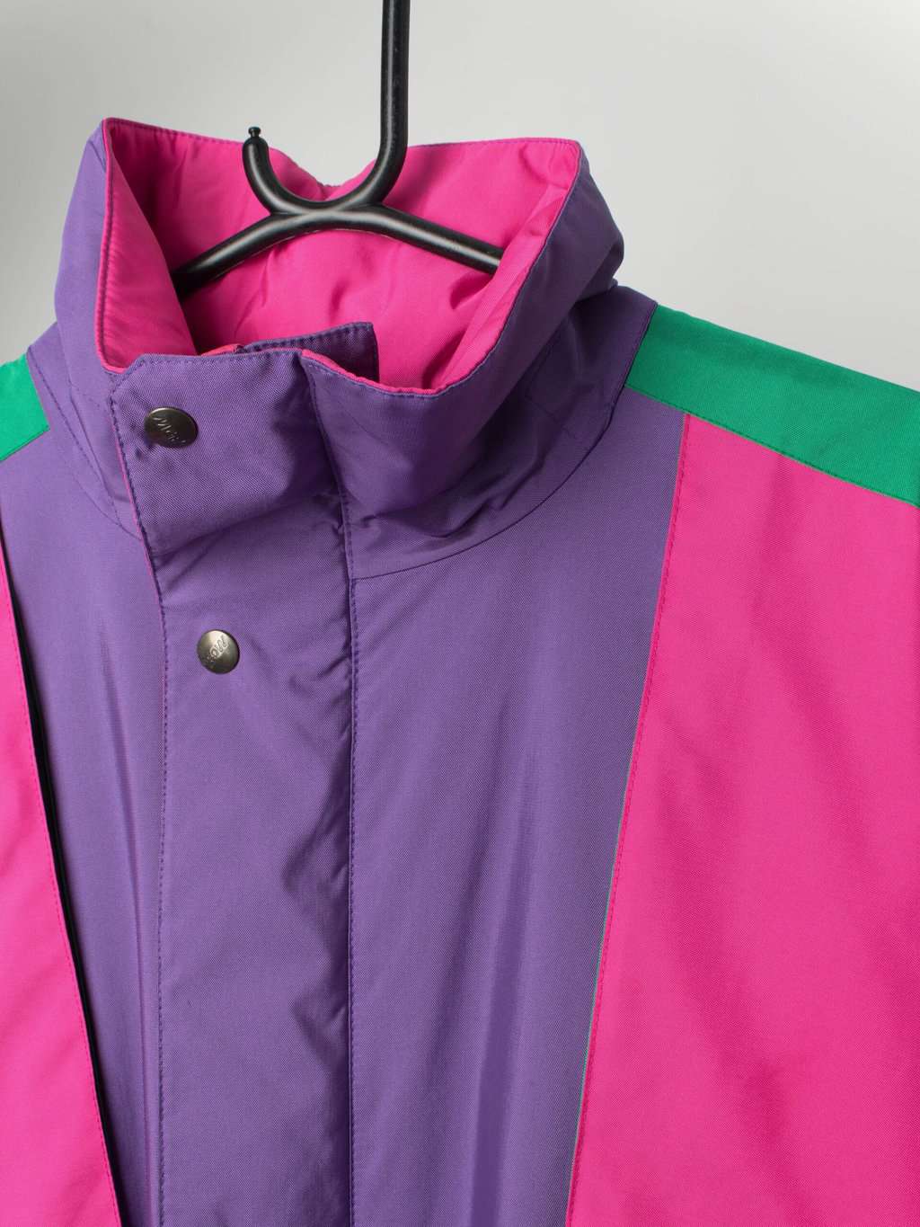 Vintage colour block windbreaker in pink and purple - M - Image 2