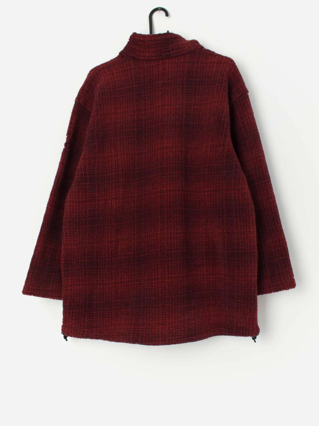 Vintage men's plaid burg fleece in red - Large - Image 3