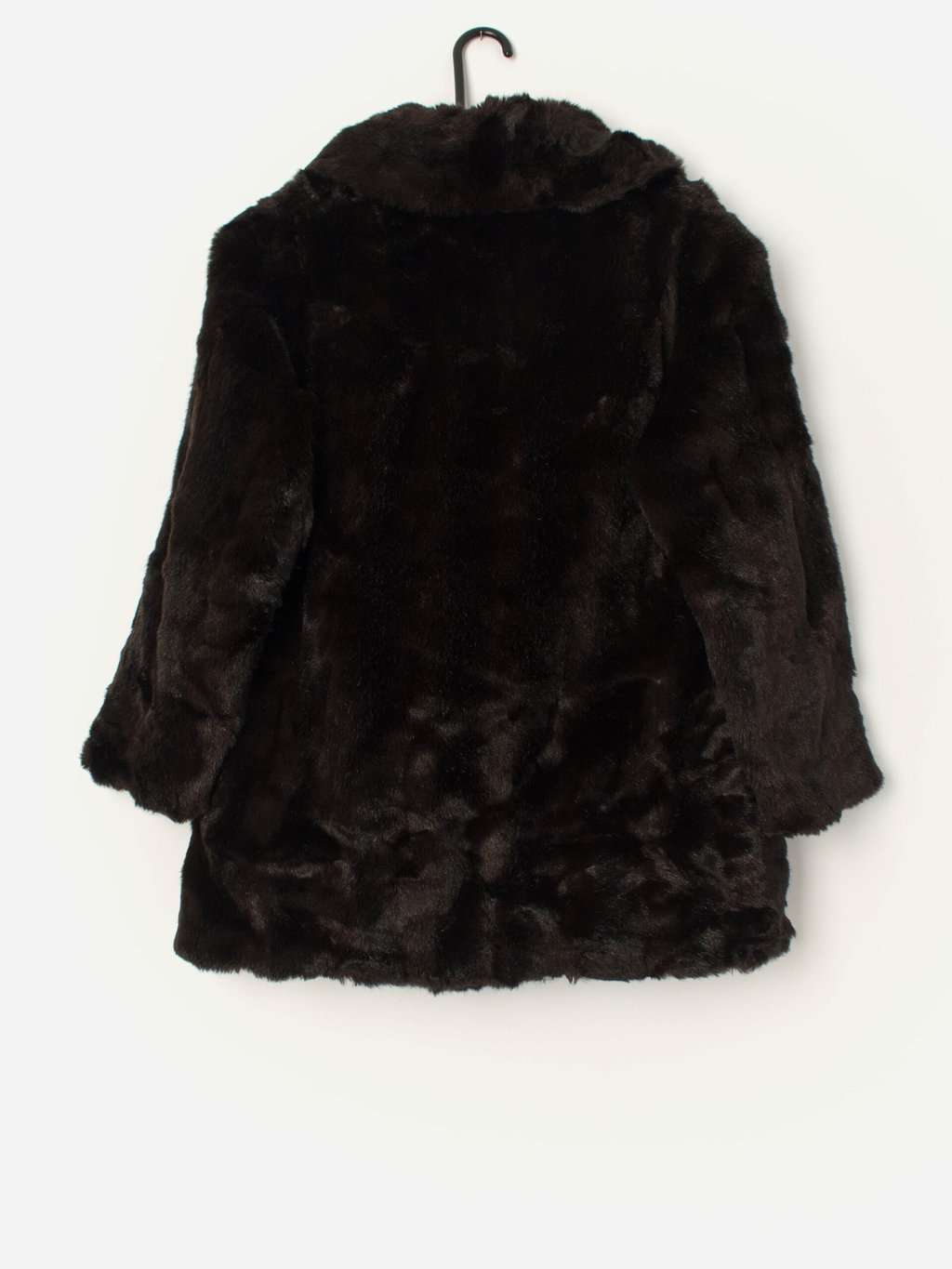 Vintage faux fur jacket in dark brown/black - Medium - Image 3