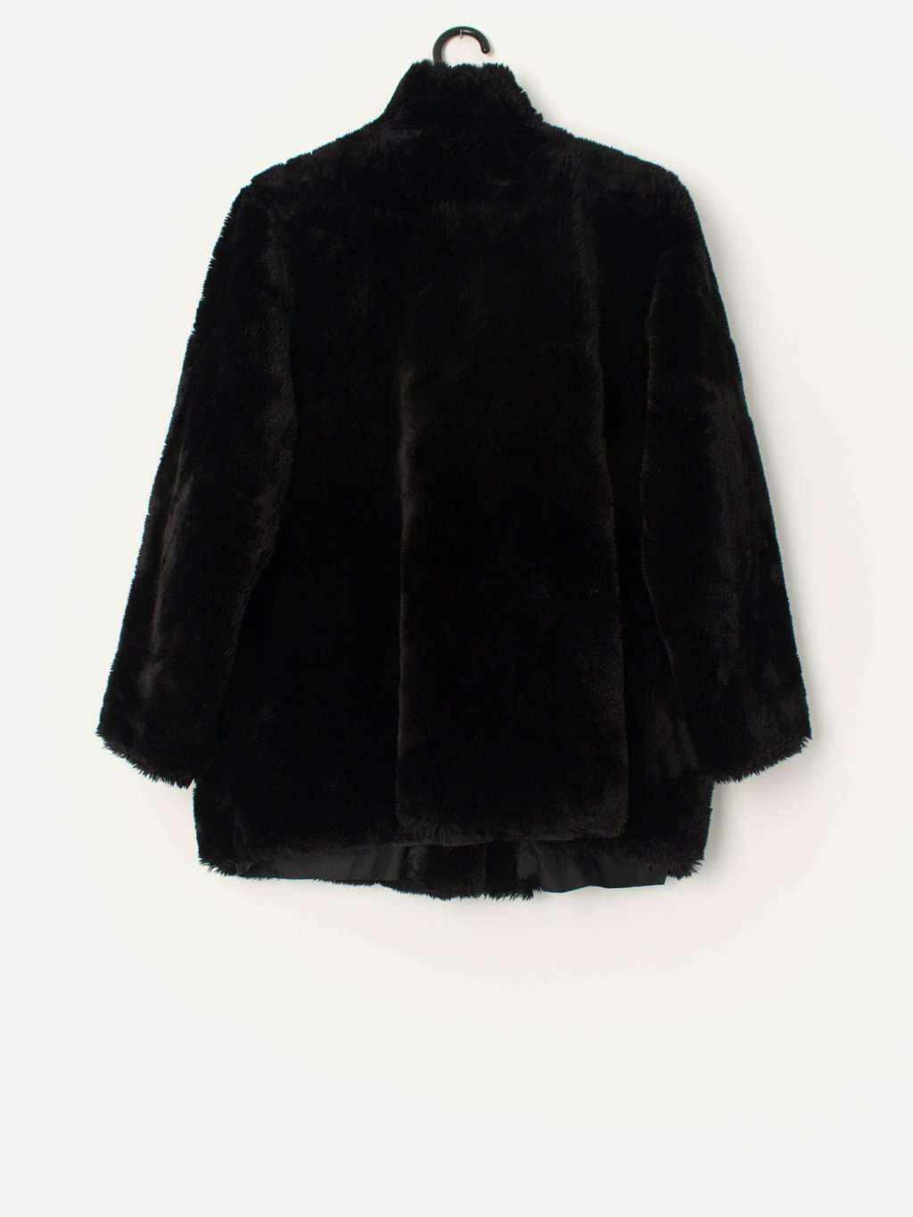 Vintage black faux fur jacket - Medium - Image 3