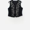 Rare Vintage Laura Ashley Wool Embroidered Vest With Floral Design Large Xl 3