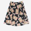 Rare Vintage Martini Print Cotton Skirt Medium 4