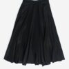 Vintage 1950s Black Pleated Circle Skirt Small