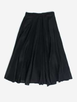 Vintage 1950s Black Pleated Circle Skirt Small