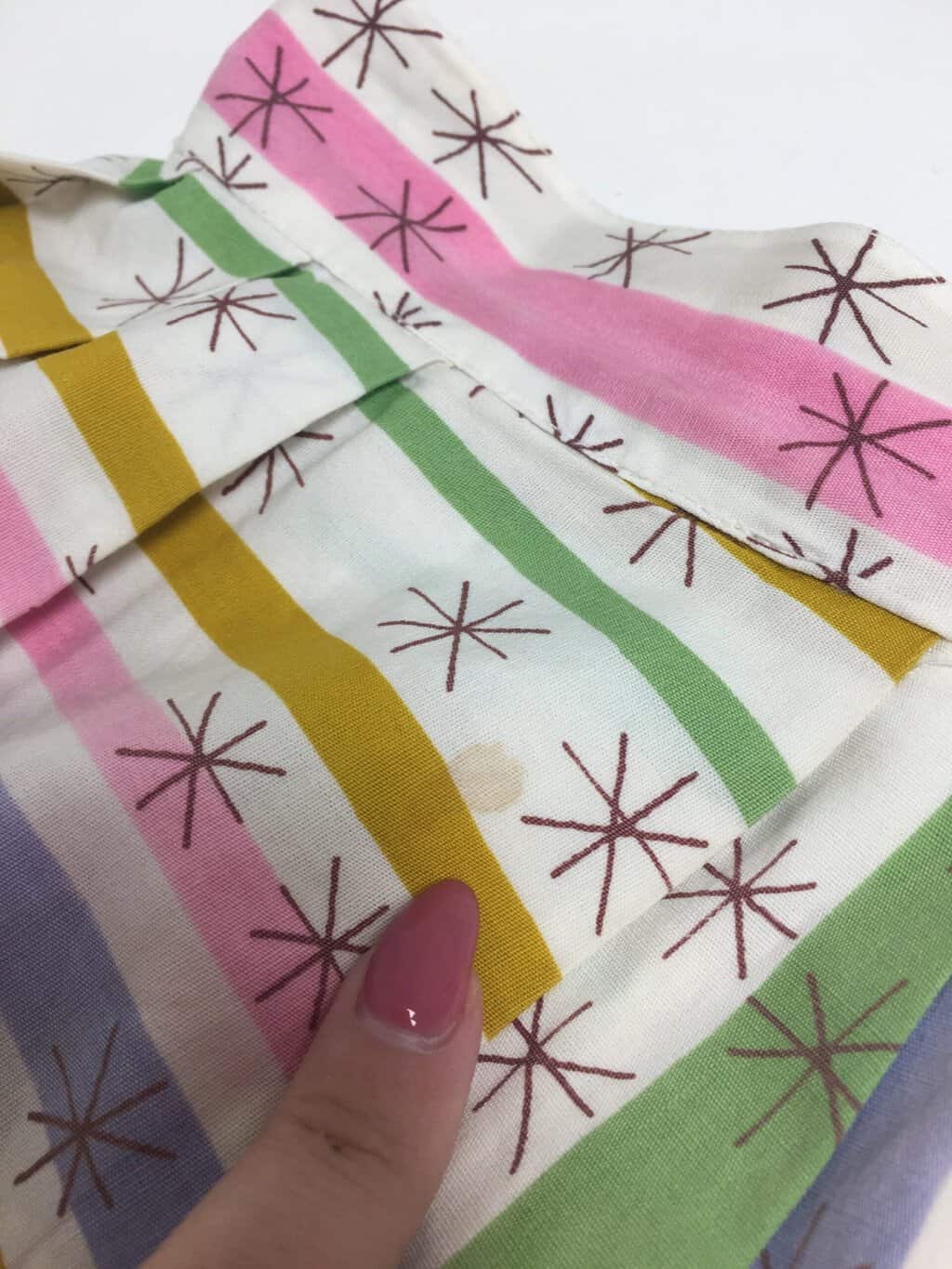 Vintage 1950s Skirt With Beautiful Striped Pattern Small Medium 3