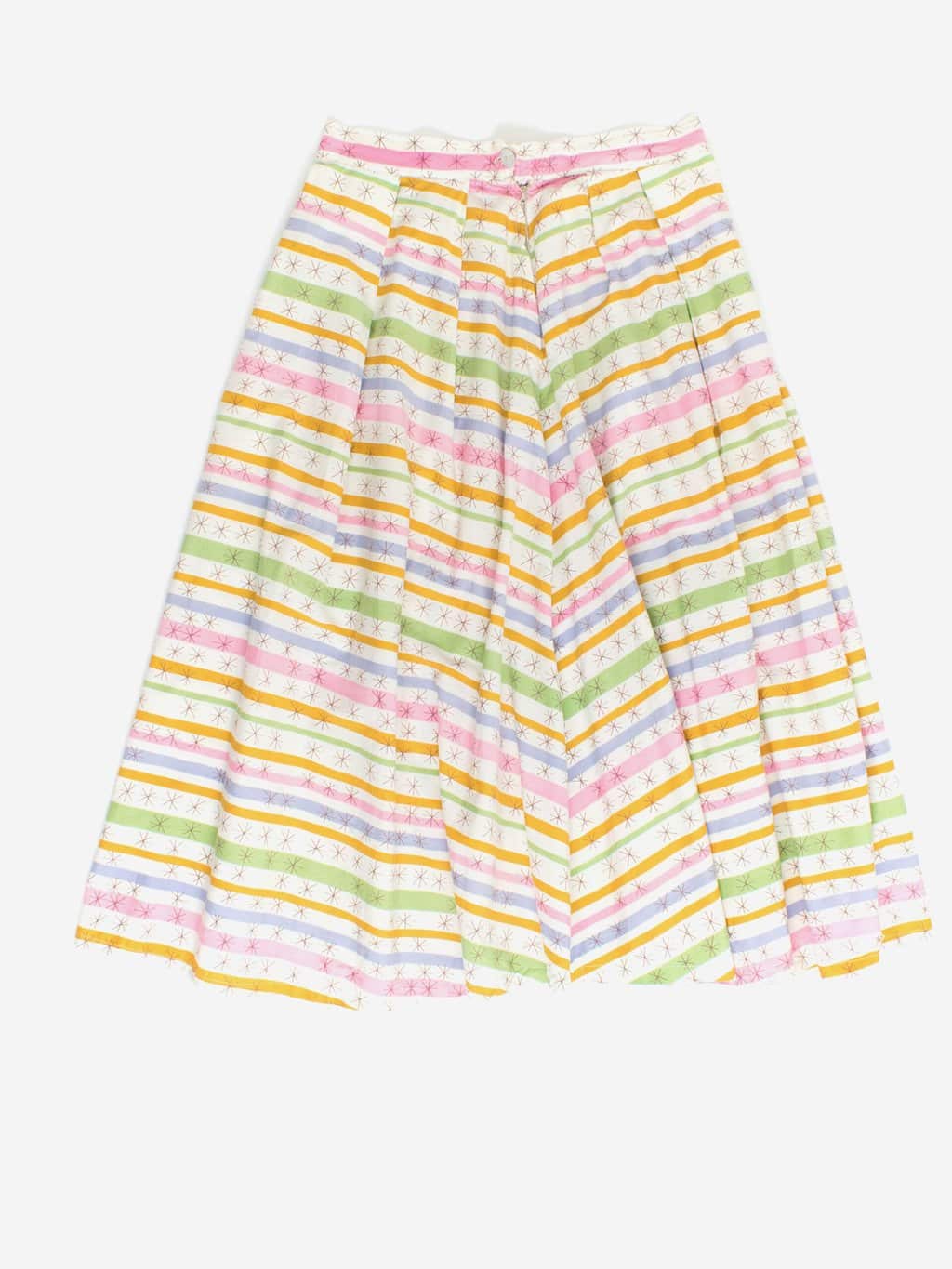 Vintage 1950s Skirt With Beautiful Striped Pattern Small Medium 4