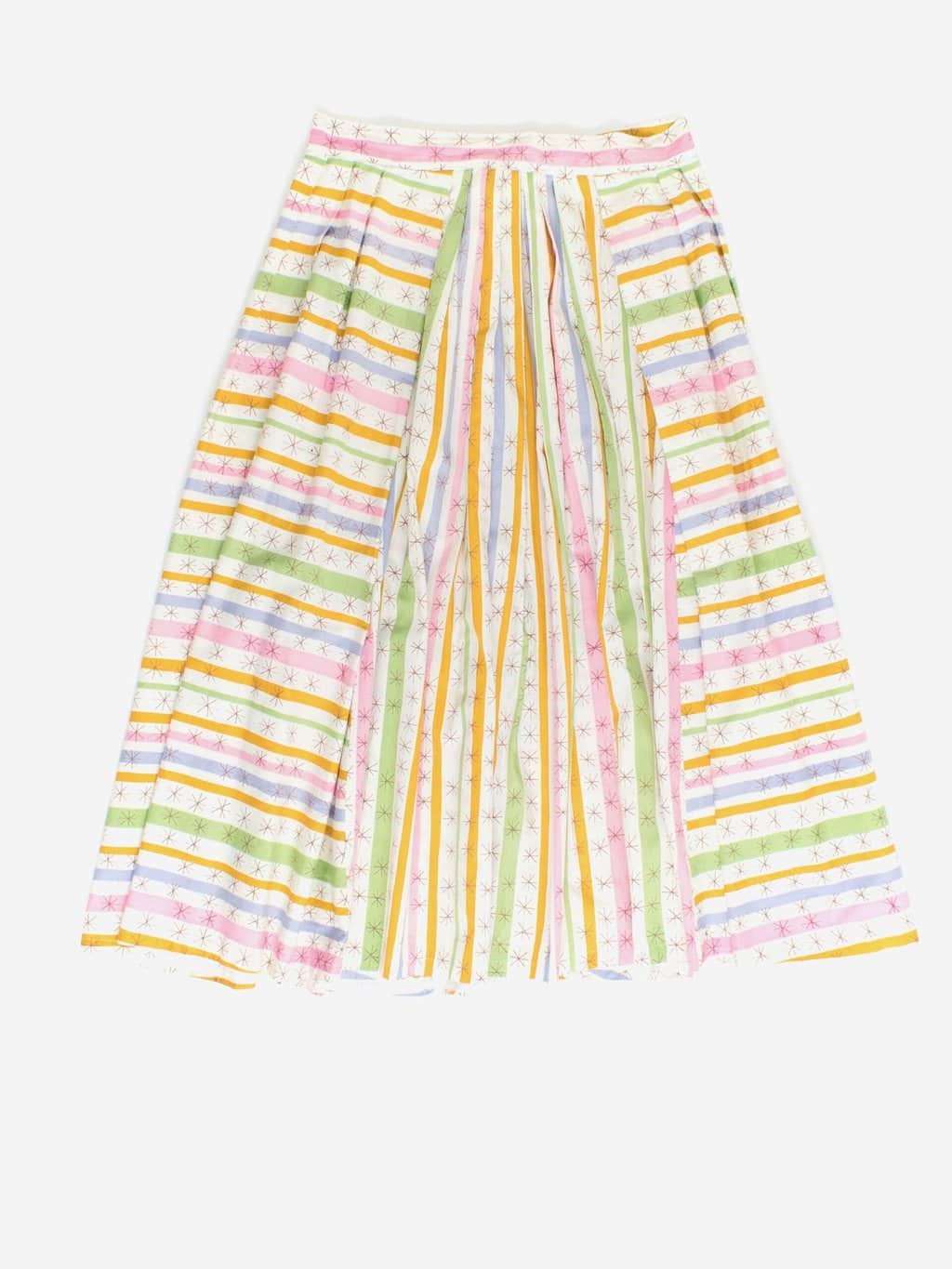 Vintage 1950s Skirt With Beautiful Striped Pattern Small Medium 7