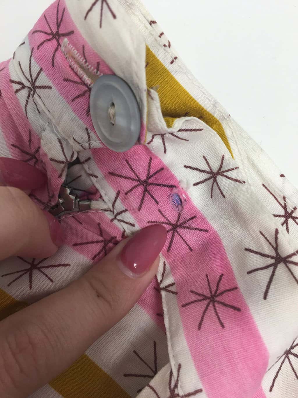 Vintage 1950s Skirt With Beautiful Striped Pattern Small Medium