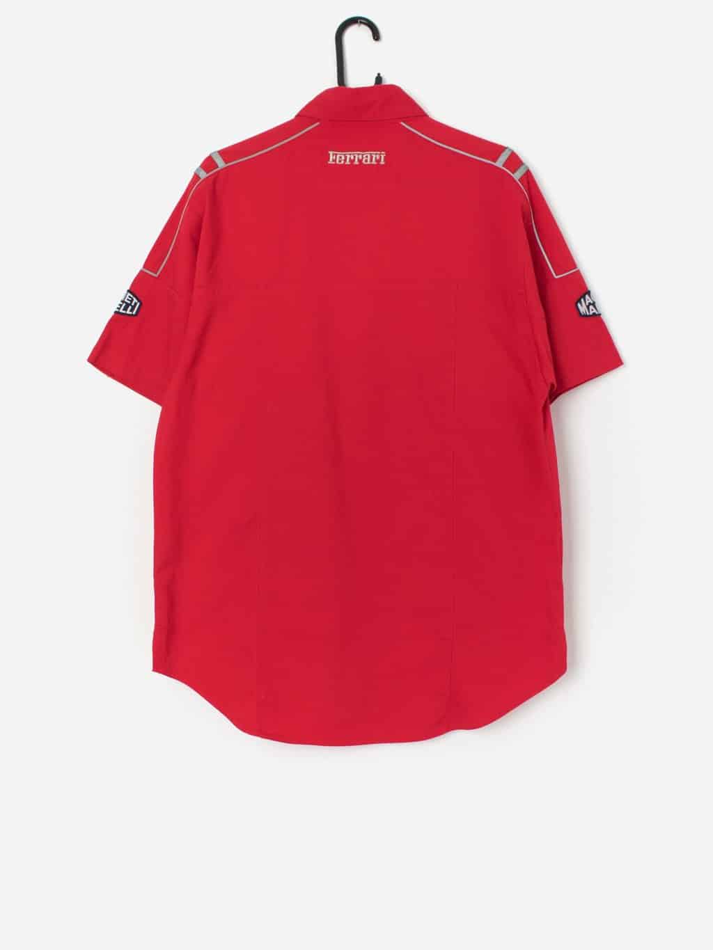Vintage 90s Ferrari Shirt In The Classic Bright Red Medium 4