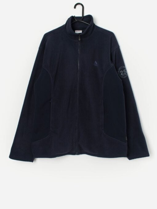 Vintage Adidas 25 Years Fleece In Navy Blue Large