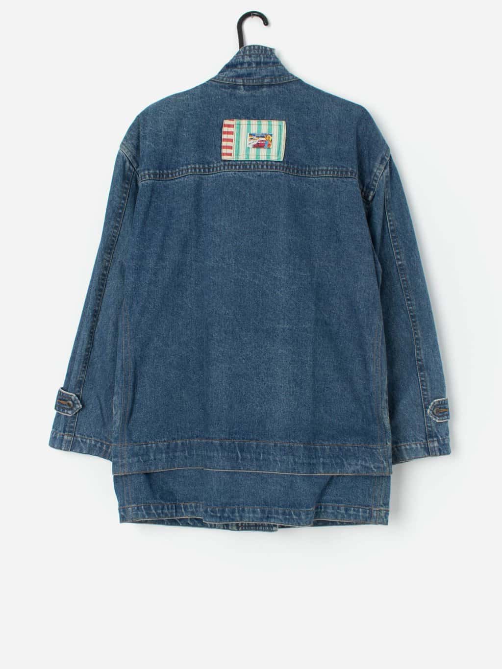 Vintage Betty Barclay denim jacket in  blue with stripe details and front pocket - Large - Image 3