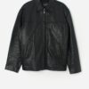 Vintage Black Leather Jacket By Kangol Large