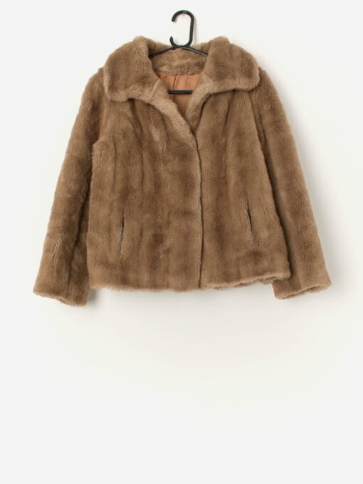 Vintage Blonde Faux Fur Jacket Small Medium