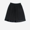 Vintage Box Pleat Skirt In Black With Elasticated Waist Small Medium 3