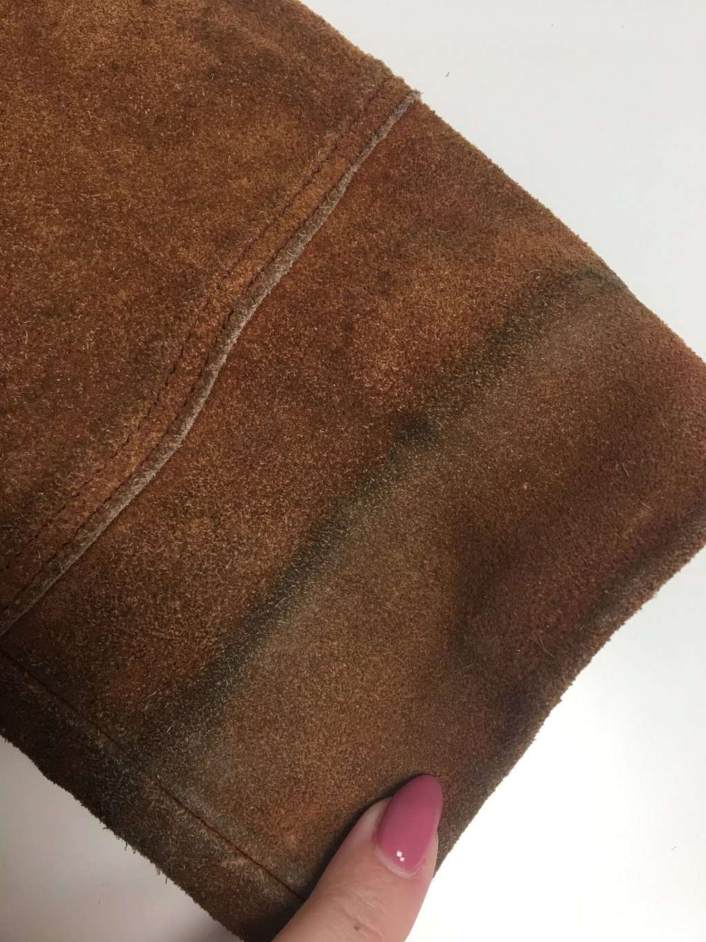 Vintage Brown Suede Fringed Jacket With Pockets Large 3