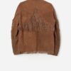 Vintage Brown Suede Fringed Jacket With Pockets Large 4