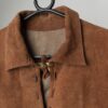 Vintage Brown Suede Fringed Jacket With Pockets Large 5