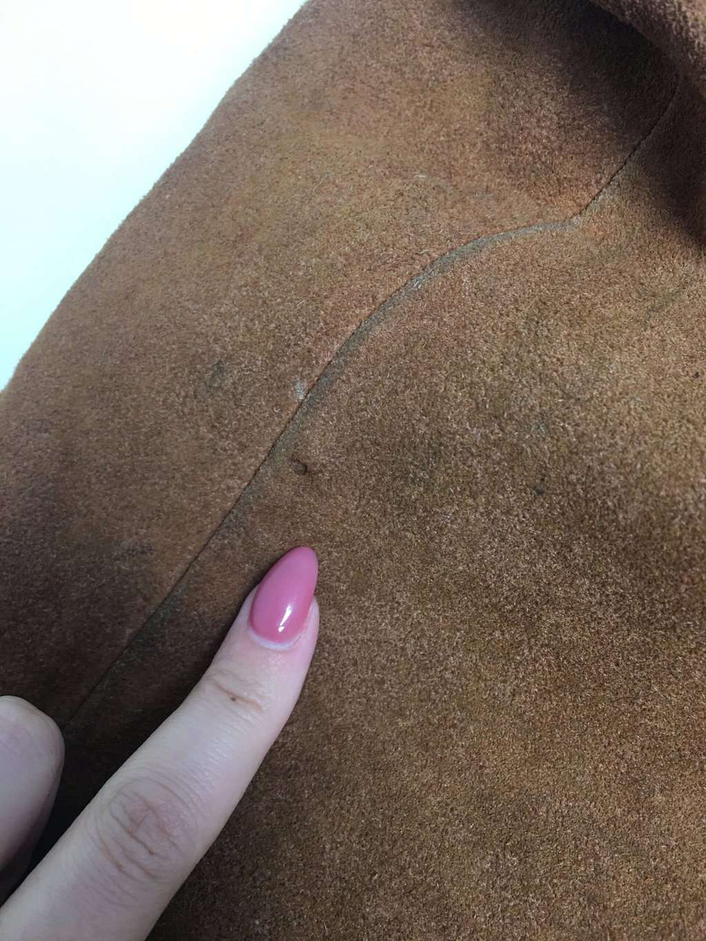 Vintage Brown Suede Fringed Jacket With Pockets Large