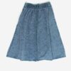 Vintage Button Through Denim Skirt With Green Piping Small Medium 4