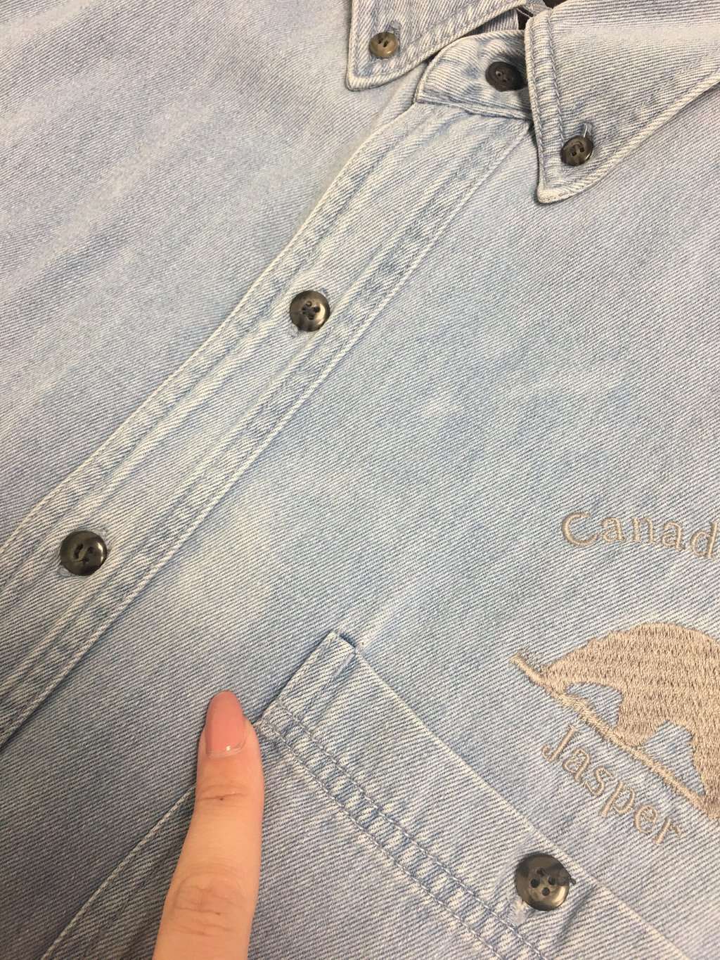 Vintage Canadian Rockies pale denim shirt - XL - Image 4