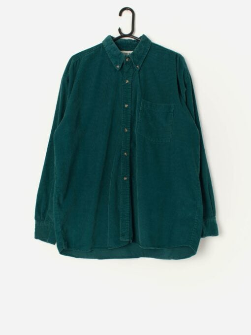 Vintage Cord Shirt In Teal Large