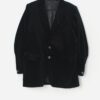 Vintage Cotton Velvet Blazer In Black Small Medium