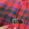 Vintage Courtelle Plaid Skort With Leather Fasteners Small