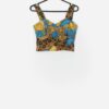 Vintage Crop Top With Leopard Print And Seashells Small 3