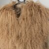Vintage Curly Sheepskin Gilet In Pastel Brown Small 2