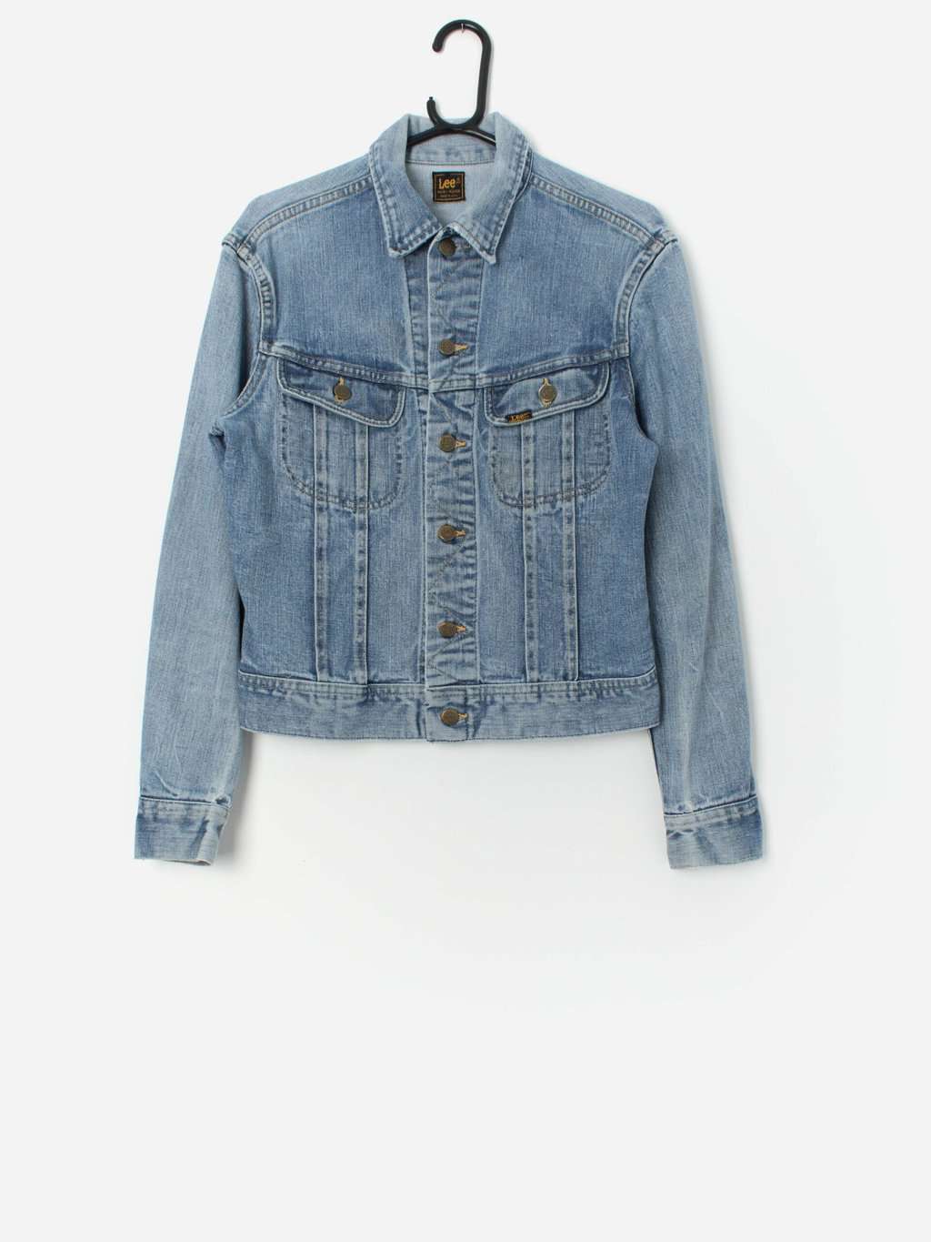 Vintage customised Lee denim jacket with moose painting - Small / Medium - Image 2