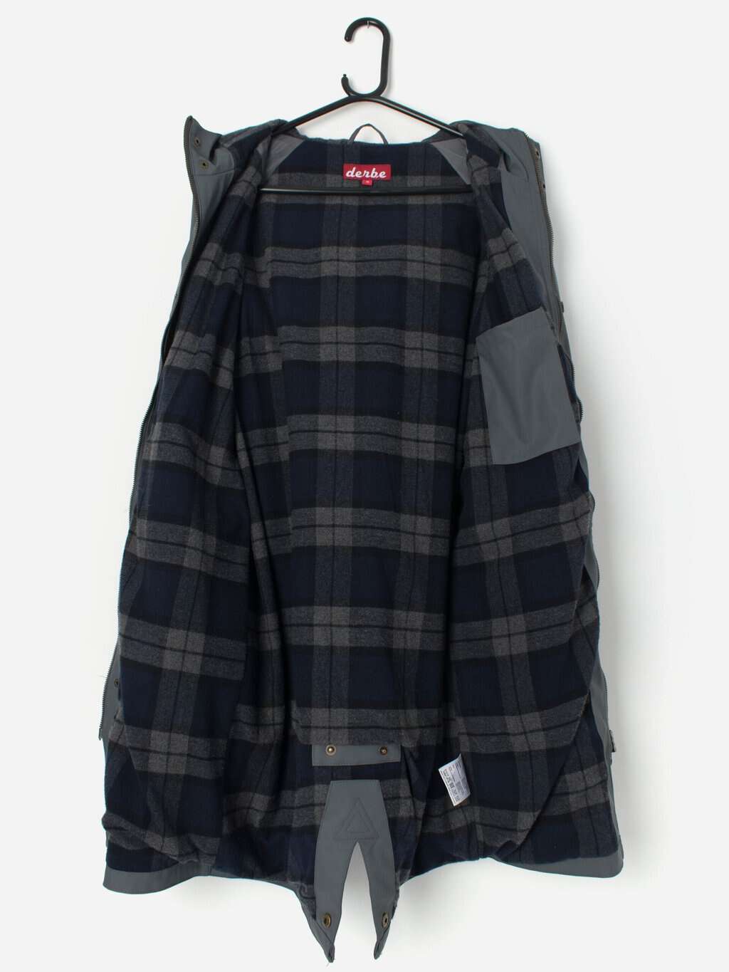 Vintage Derbe Hamburg Rain Coat In Grey Small