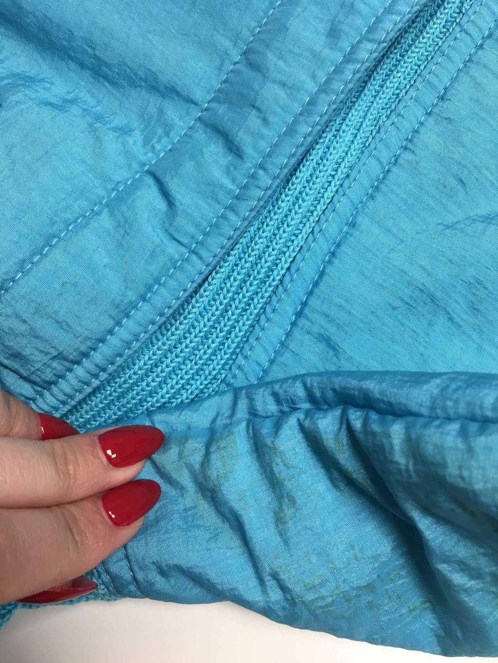 Vintage Ellesse ski puffer jacket in turquoise blue - M - Image 7