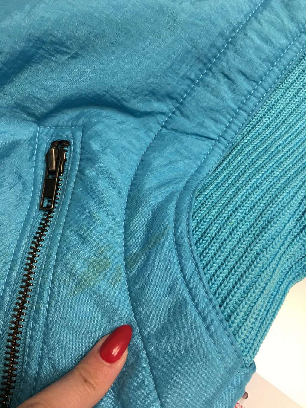 Vintage Ellesse ski puffer jacket in turquoise blue - M - Image 6