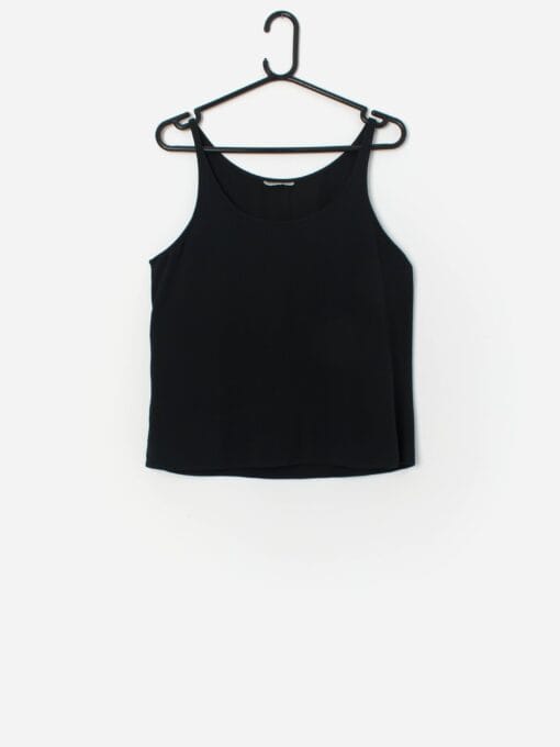 Vintage Emporio Armani Black Vest Top Xs 3