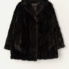 Vintage Faux Fur Jacket In Dark Brown Medium Large