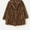 Vintage Faux Fur Jacket In Light Brown Medium