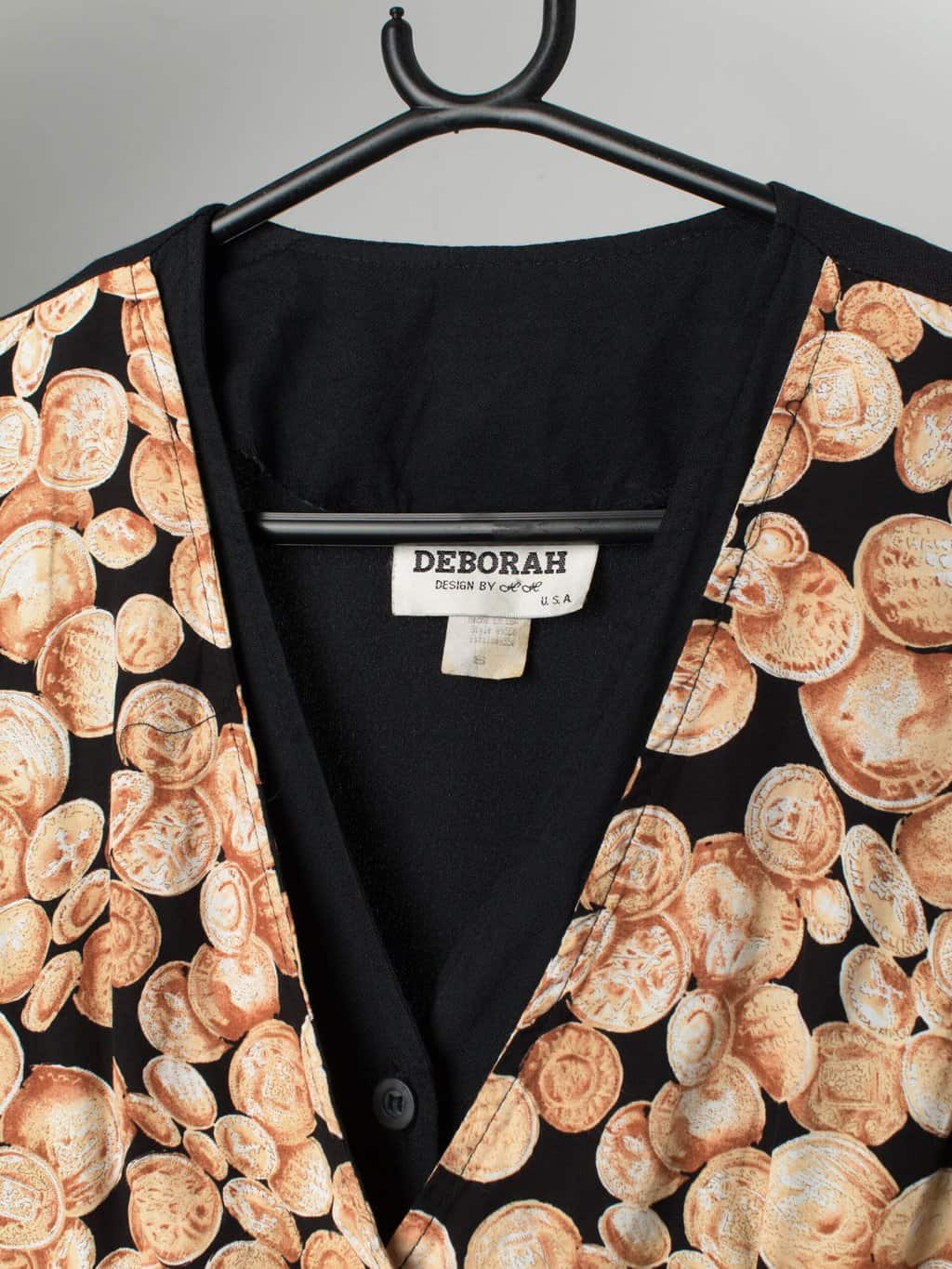 Vintage Faux Waistcoat With Gold Coin Pattern Medium 2