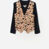 Vintage Faux Waistcoat With Gold Coin Pattern Medium 3