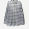 Vintage Fine Cord Plaid Shirt In Pastel Blue 2xl