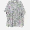 Vintage Floral Printed Shirt With Short Sleeves 2xl