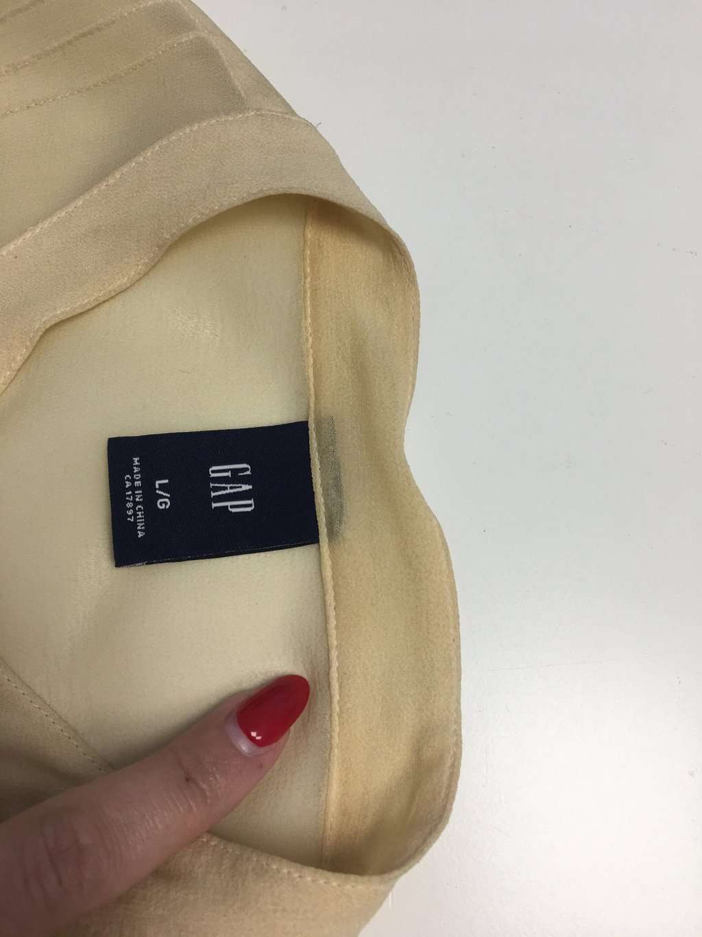 Vintage Gap Silk Sheer Ruffle Front Blouse Medium Large 2