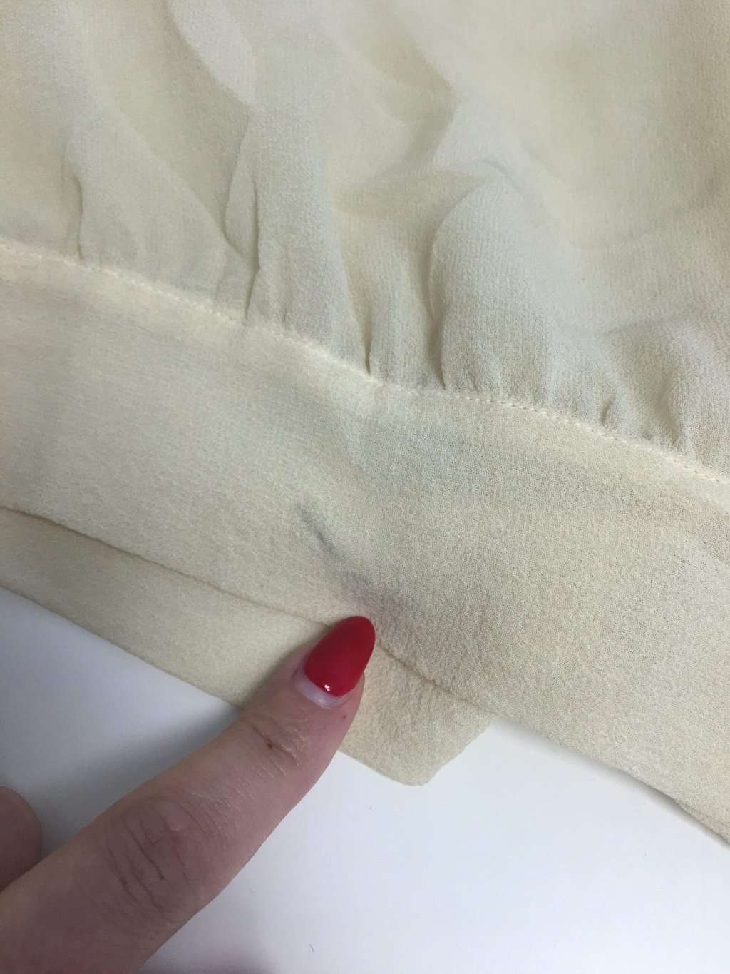 Vintage Gap Silk Sheer Ruffle Front Blouse Medium Large