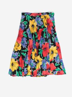 Vintage Handmade Skirt With Bold Floral Pattern Large 4