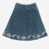 Vintage Laura Ashley Embroidered Denim Skirt Medium Large 3