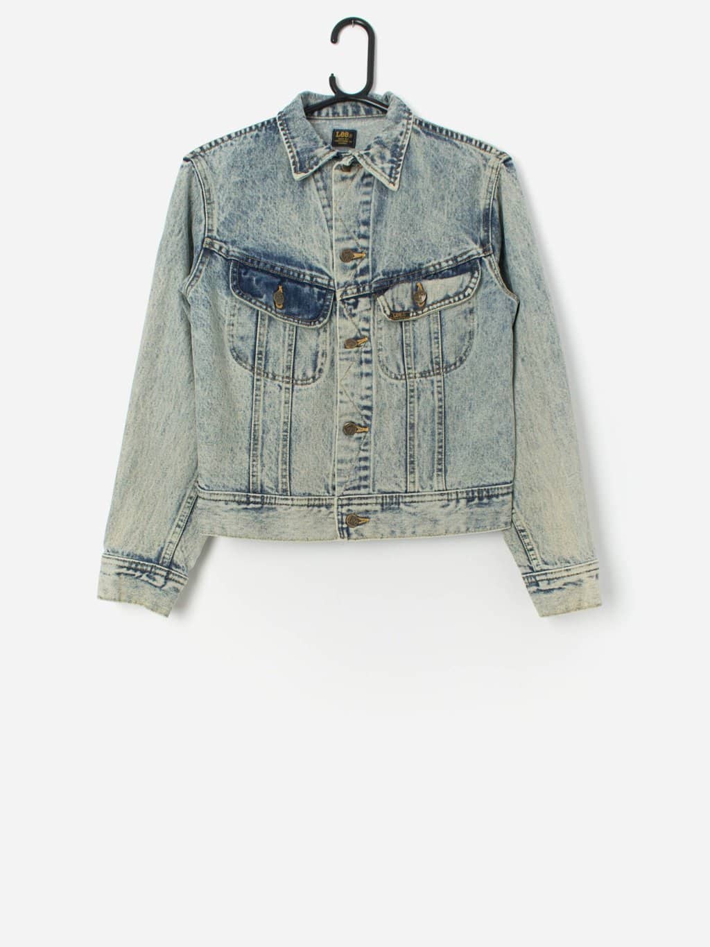 Vintage Lee Acid Wash Denim Jacket Small Medium