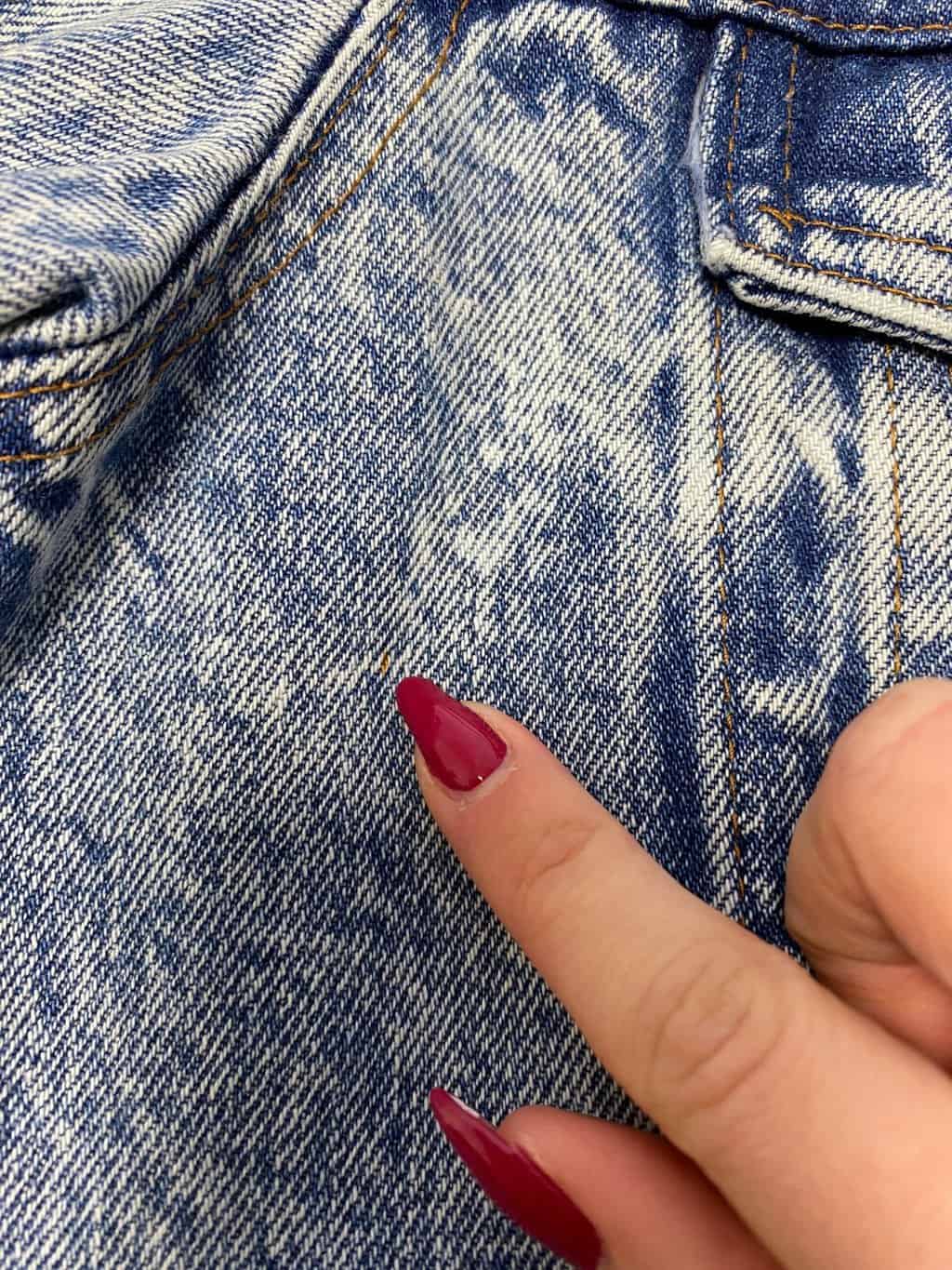 Vintage Levis acid wash denim trucker jacket, made in the UK - XS - Image 6