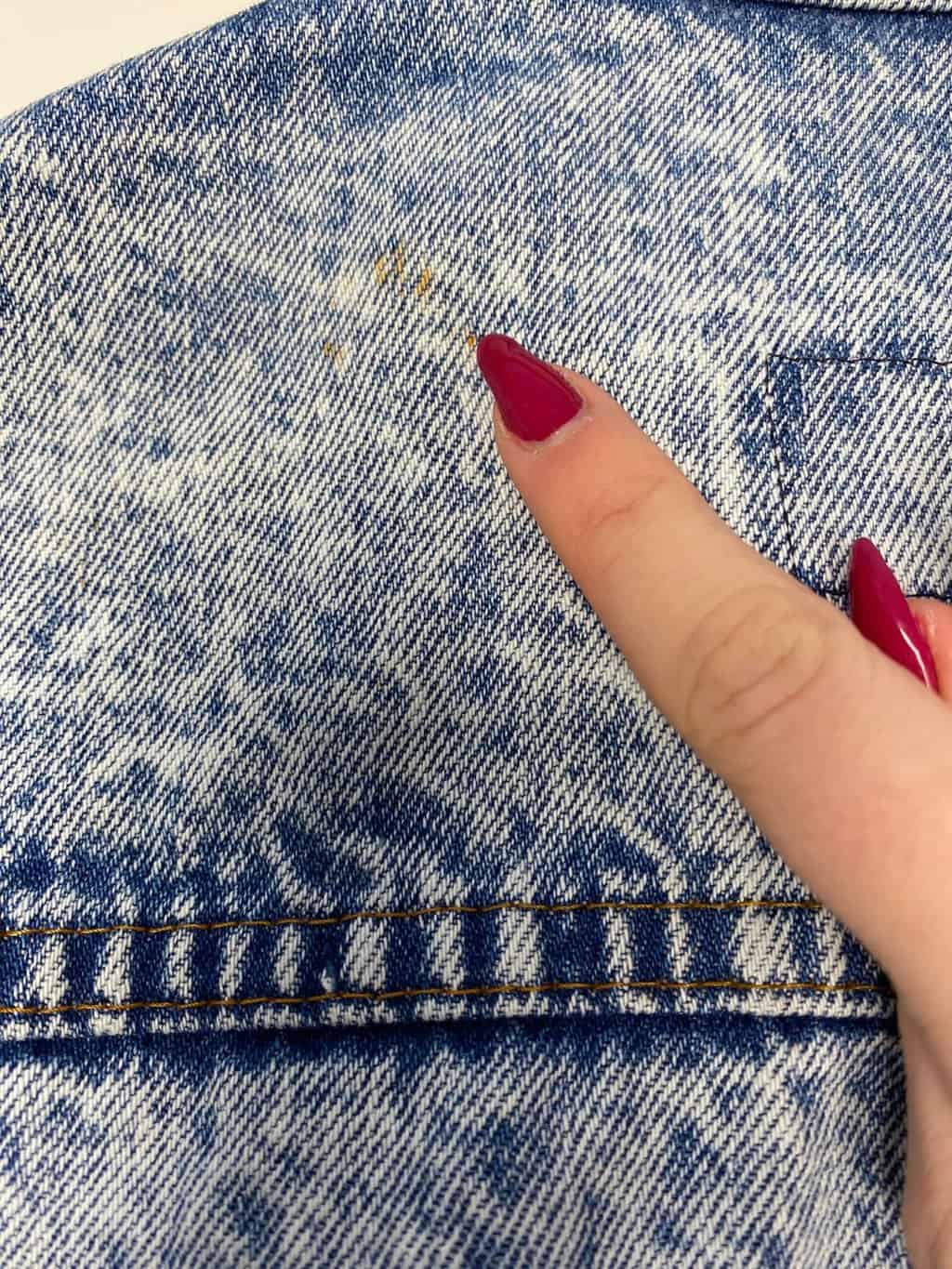 Vintage Levis acid wash denim trucker jacket, made in the UK - XS - Image 4
