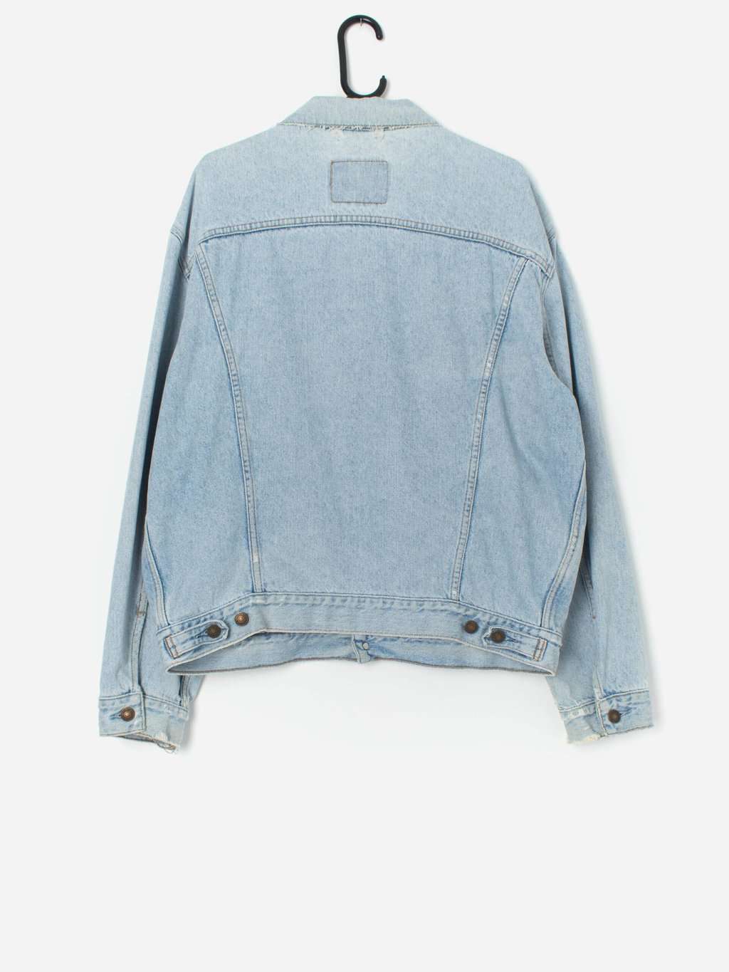 Vintage Levis distressed denim jacket in pale blue - Large / XL - Image 3