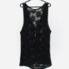Vintage Long Crocheted Vest Dress In Black Small 2